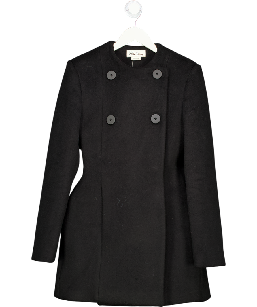 ZARA X Disney Harry Lambert Black Double-breasted Coat / Dress Uk S UK S