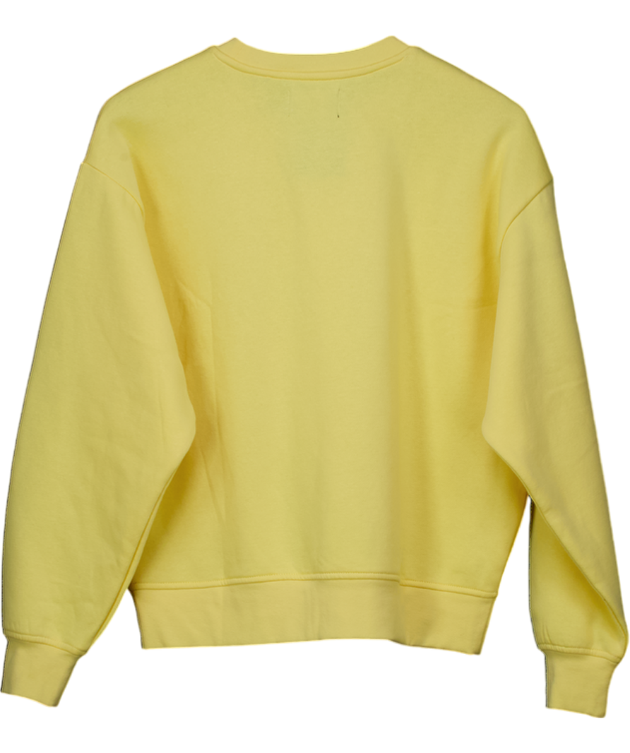 Pieces Yellow Crew-neck Pullover Jumper UK M
