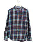 Superdry Blue Checked Flannel Shirt UK L