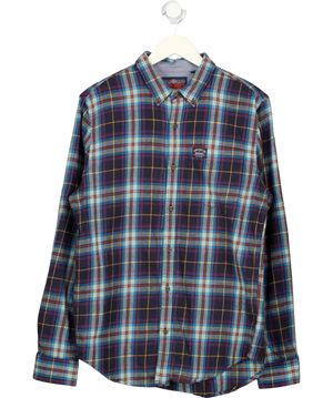 Superdry Blue Checked Flannel Shirt UK L