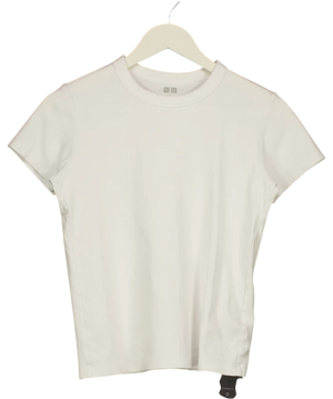 Uniqlo White Crew Neck T-shirt UK S