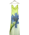 ASOS Green Cowl Neck Plunge Maxi Dress UK 12