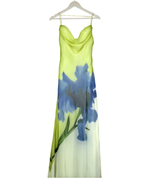 ASOS Green Cowl Neck Plunge Maxi Dress UK 12