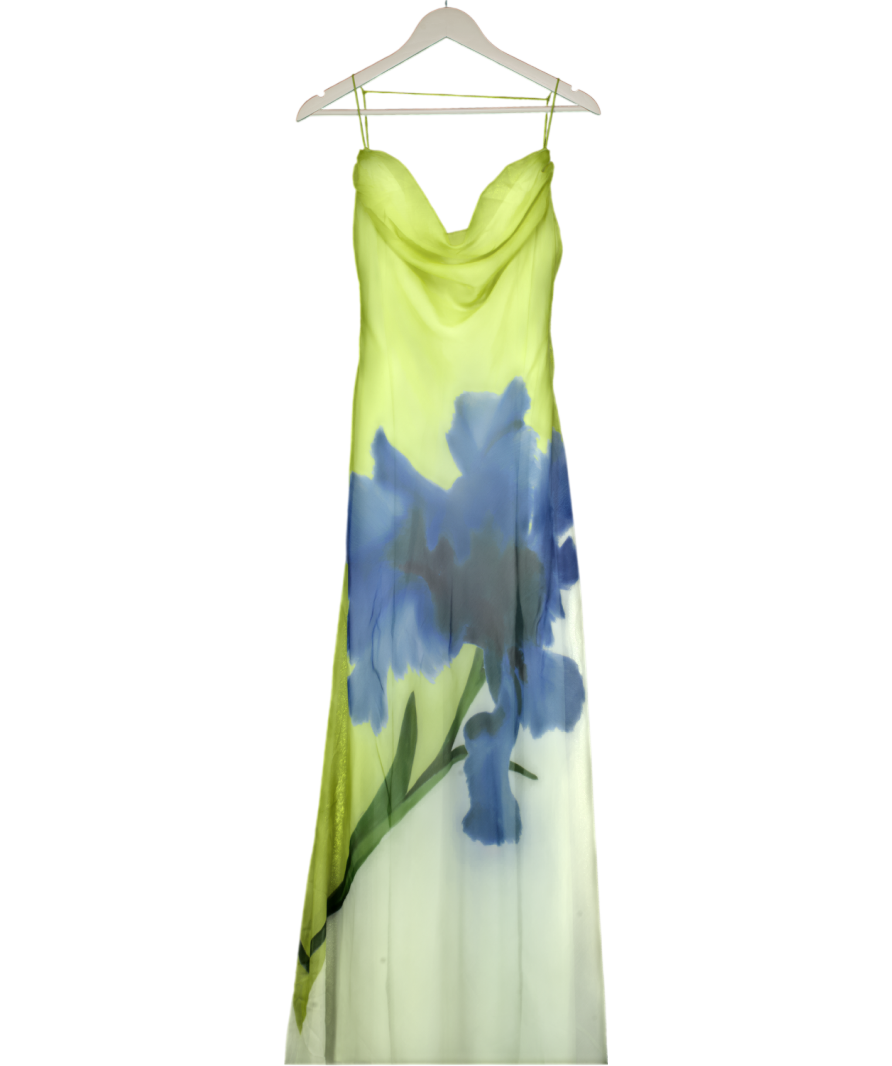 ASOS Green Cowl Neck Plunge Maxi Dress UK 12