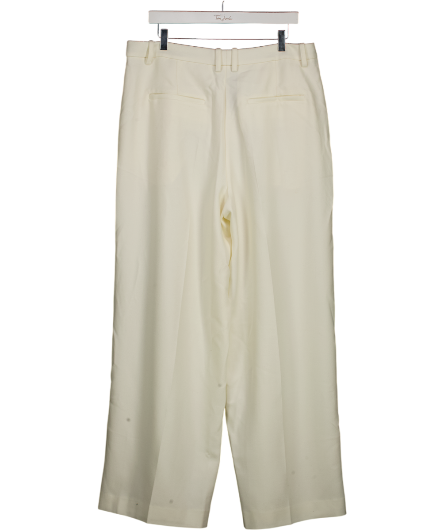 Lilysilk White Medium Rise Business Trousers UK 20