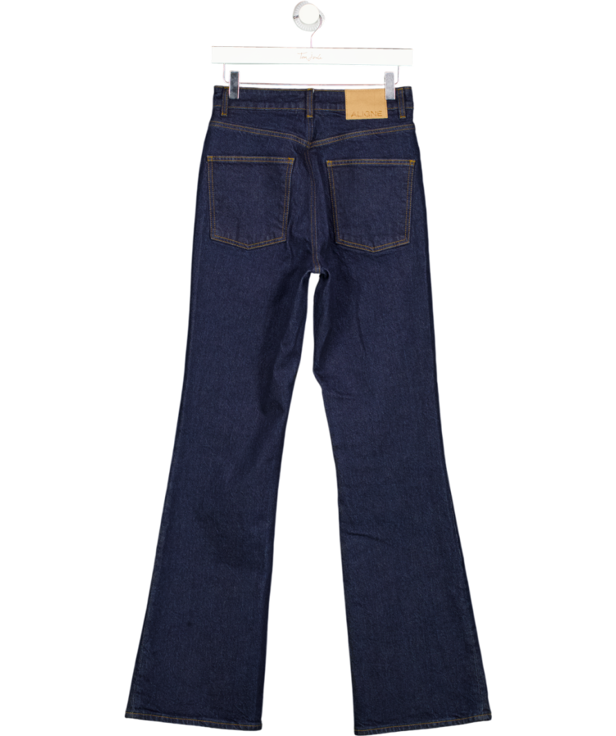 ALIGNE Blue Mid Rise Straight Flare Jeans W27