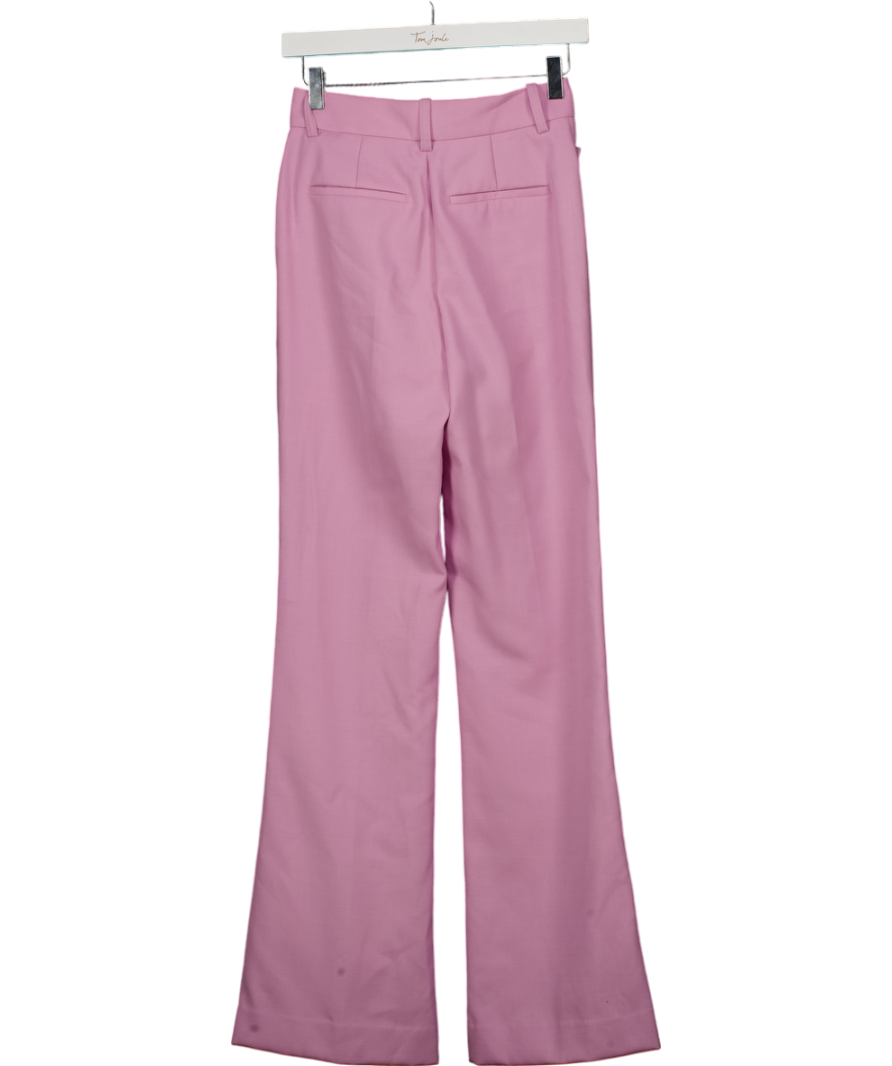 REISS Purple Wide Leg Tailored Trousers UK 4