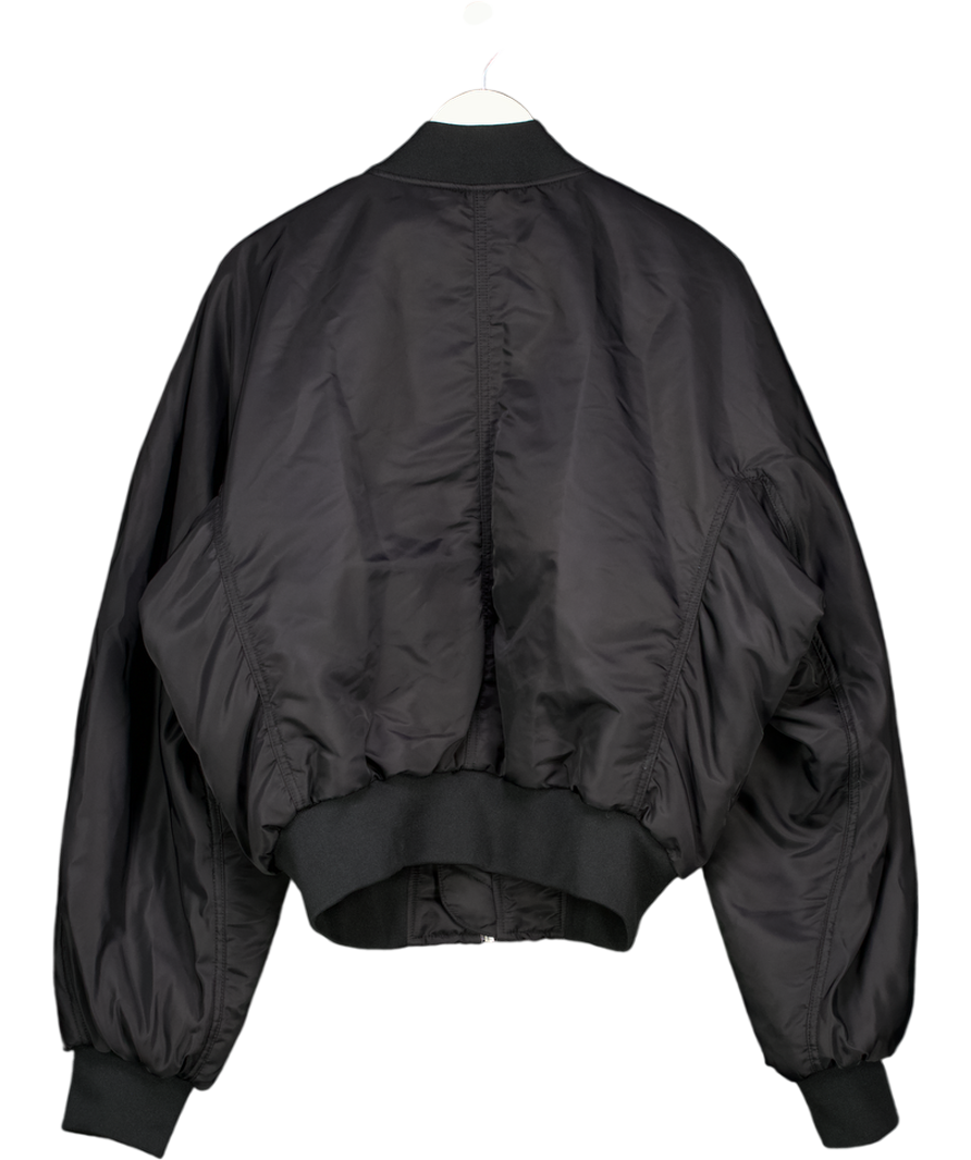 Gmbh Black Logo-motif Bomber Jacket UK L