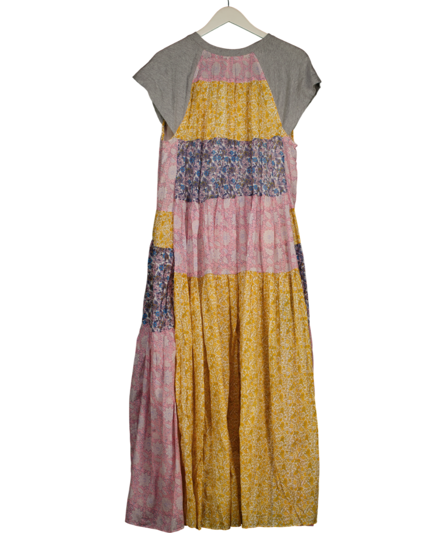 Free People Multicoloured Multicolour Tiered Printed Maxi Dress UK XS