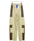 ADIDAS Beige / Blue Original Three Stripe Track Pants UK S