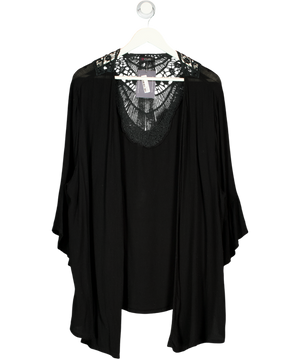 YOURS Black Lace Back Kimono Jacket UK 26