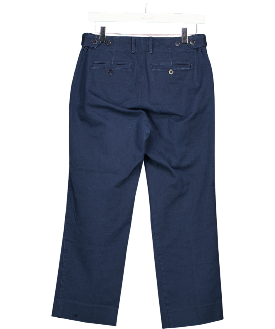 Jigsaw Navy Blue Classic Chino Trousers UK 8