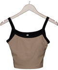 New Balance Beige Ribbed Tank Top UK S/M
