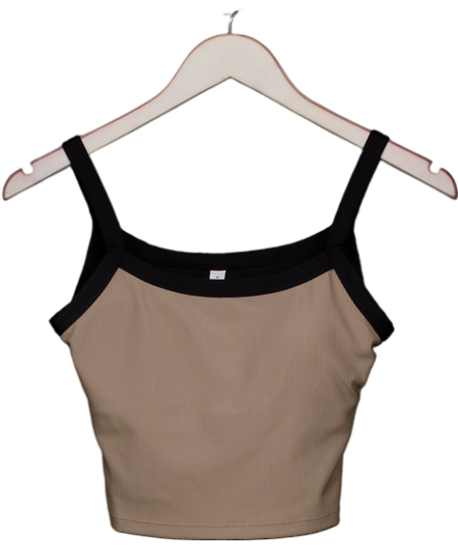 New Balance Beige Ribbed Tank Top UK S/M