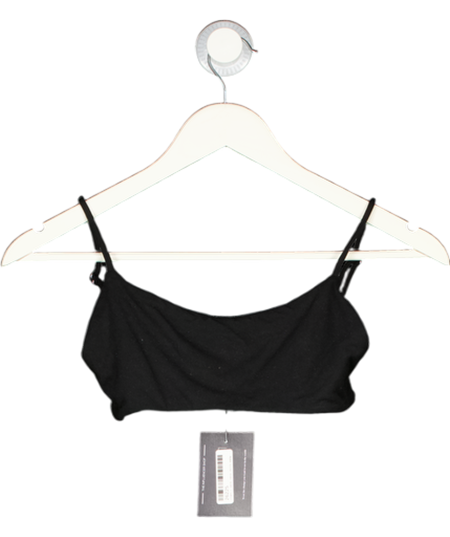 Oh Polly Black Modal Lightweight Bralette Crop Top UK 8