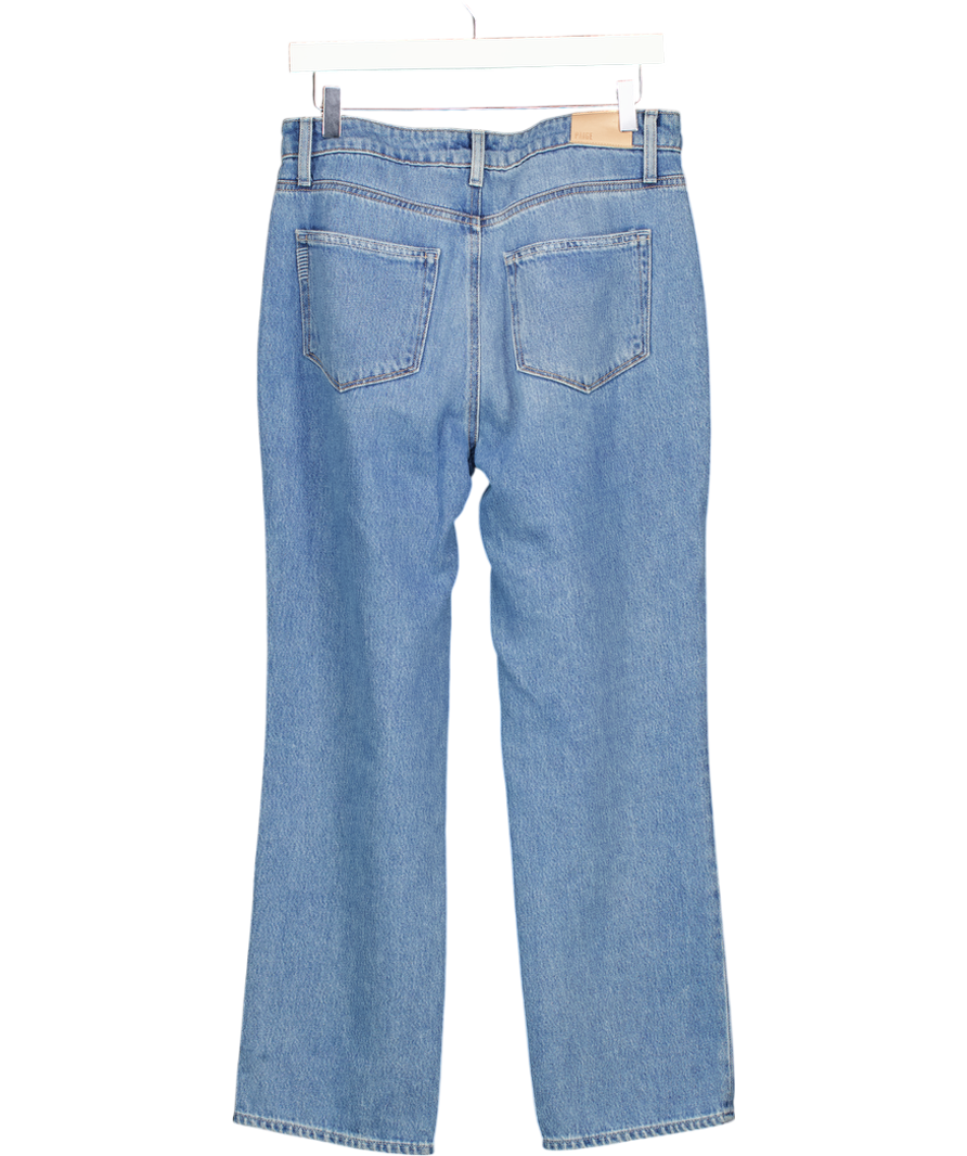 PAIGE Blue Noella High Rise Cropped Straight Leg Jeans W27
