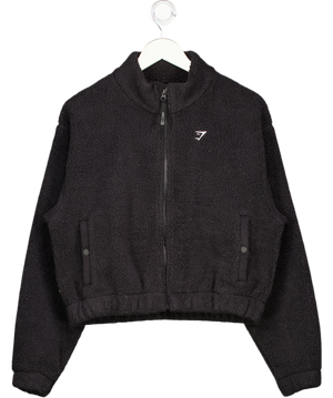 gymshark Black Polar Fleece 1/4 Zip UK S