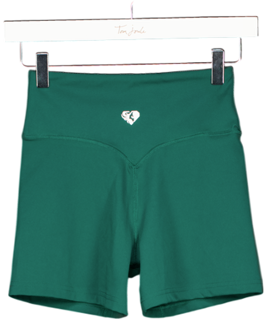Womens Best Green Seamless Micro Shorts UK S