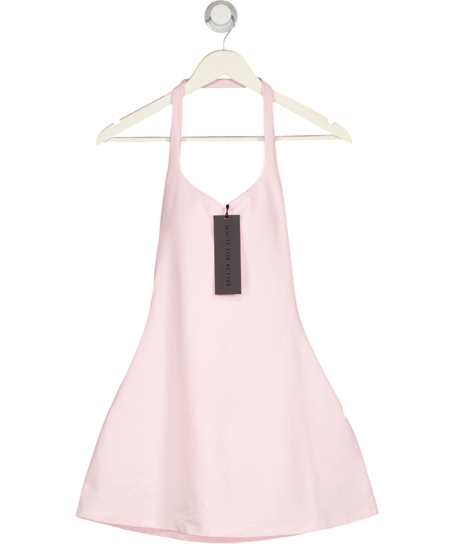 WHITE FOX Hyper Halter Mini Dress Ballet Pink UK S