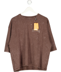Young LA Brown Foundation Cropped Tee UK L