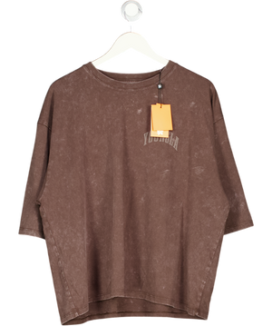 Young LA Brown Foundation Cropped Tee UK L