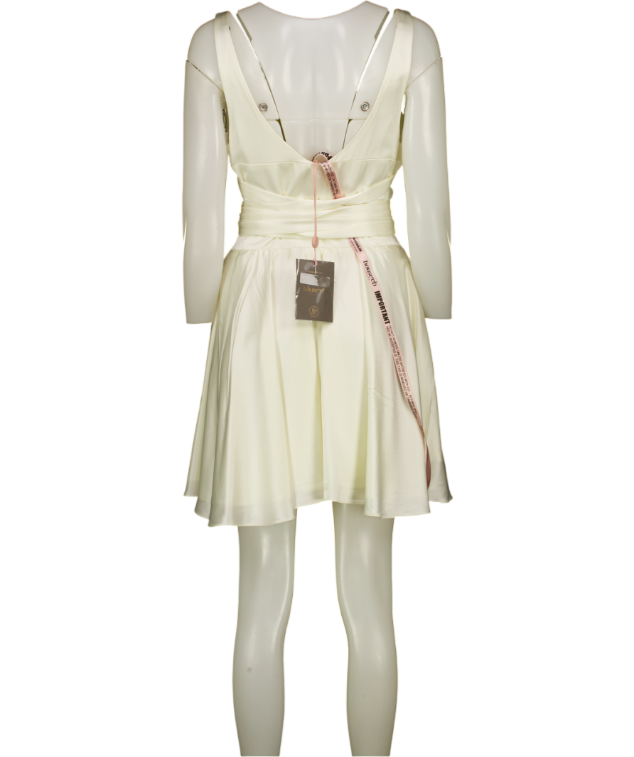 HOUSE OF CB Cream Shiema Ivory Floaty Mini Dress UK M