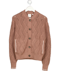 VARLEY Brown Venner Knit Jacket Cardigan - Brownie UK XXS