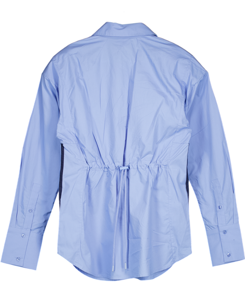 adidas Blue Logo Shirt With 3 Stripes Detail UK S