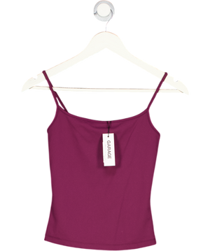 GARAGE Fig Purple Sleek Scoop Cami Top UK S