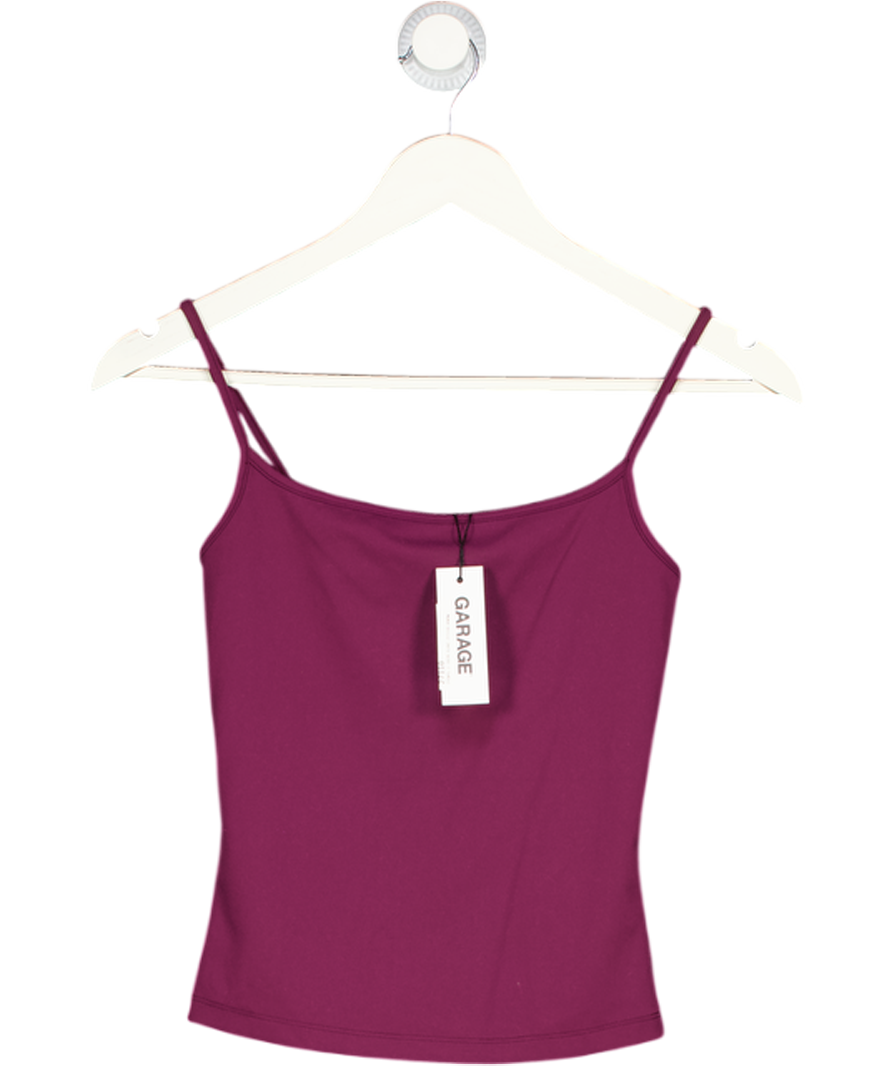 GARAGE Fig Purple Sleek Scoop Cami Top UK S