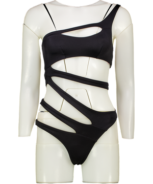 Agent Provocateur Black Izaro Swimsuit UK XS