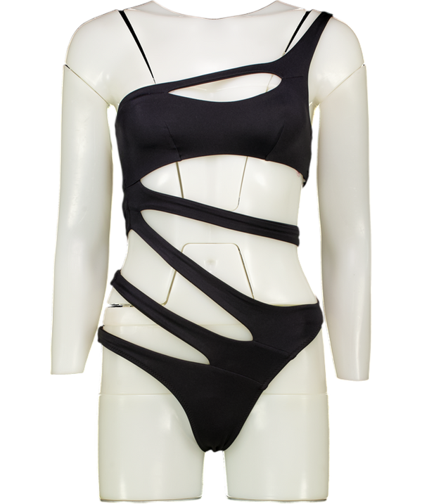 Agent Provocateur Black Izaro Swimsuit UK XS