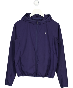 CALVIN KLEIN Blue Performace Zip Up Jacket With Logo Back UK S