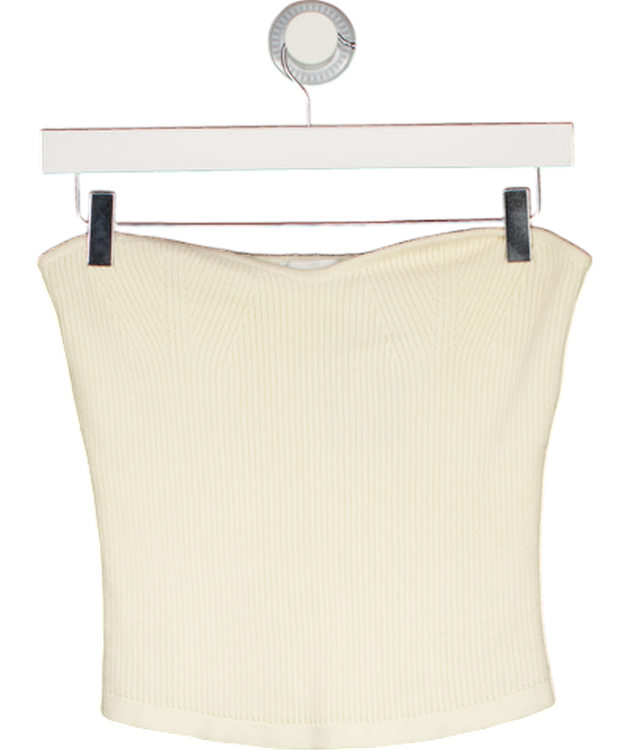 ROSAE PARIS Cream Knit Bandeau Top Sz1 UK XS/S