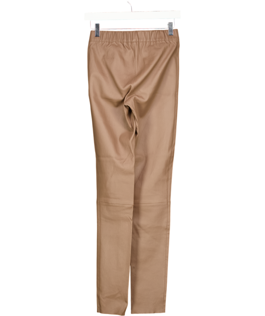 MAX&MOI Taupe Beige 1stretch Lamb Leather Leggings Fr38 UK 10