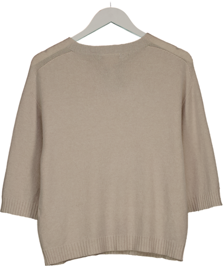 CHARLI LONDON Beige Short Sleeve Knit Top One Size