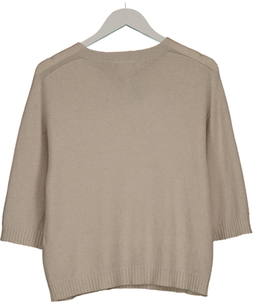 CHARLI LONDON Beige Short Sleeve Knit Top One Size