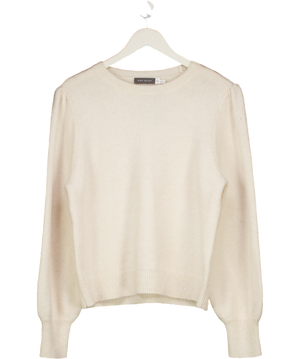 Mint Velvet Cream Puff Sleeve Wool Alpaca Blend Jumperr UK XL