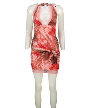 OUTCAST Pink / Multi Kamilia Mini Dress Ella UK XS