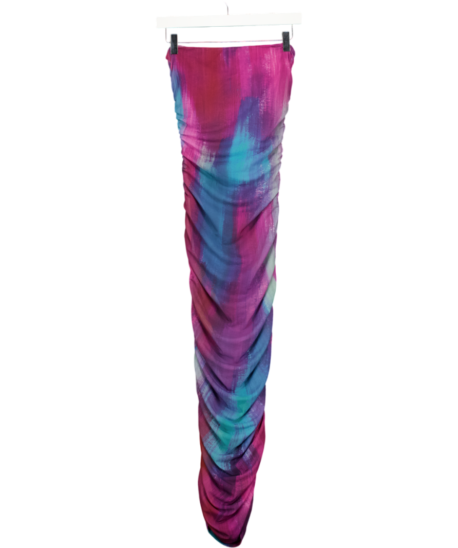 FARAI LONDON Pink / Purple Bandeau Maxi Dress UK S