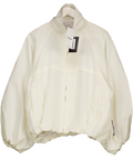 TOPSHOP Funnel Neck Modal Jacket In Ecru White UK 10