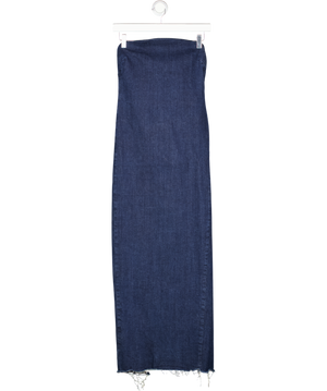 ZARA Blue Strapless Denim Dress UK M