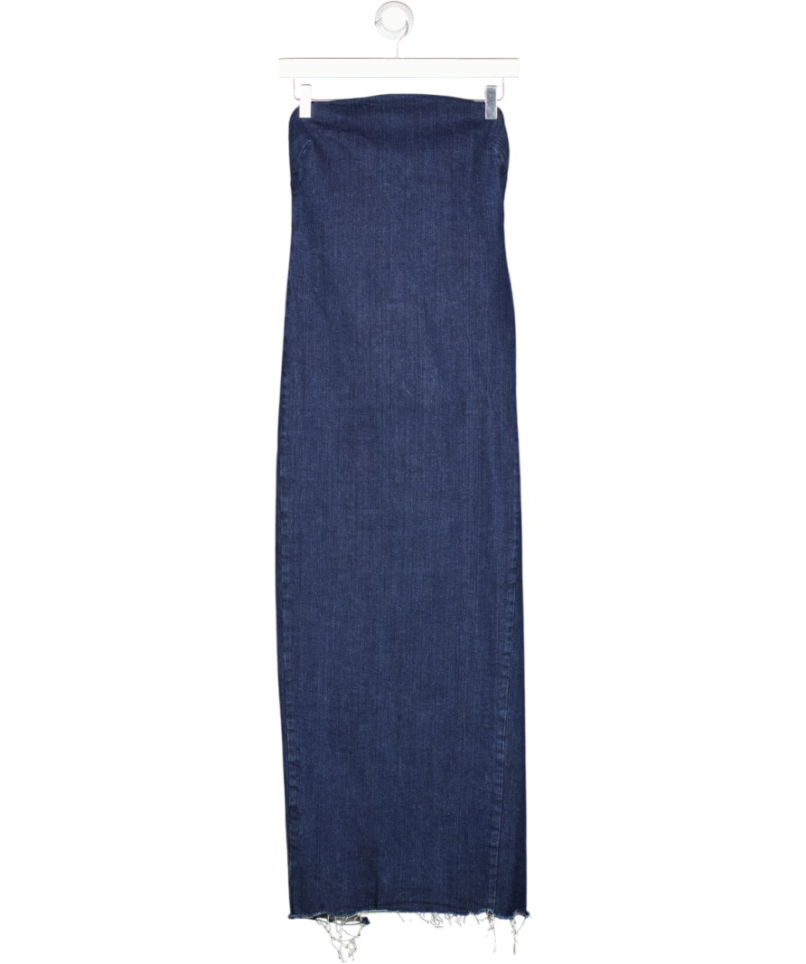 ZARA Blue Strapless Denim Jumpsuit UK M