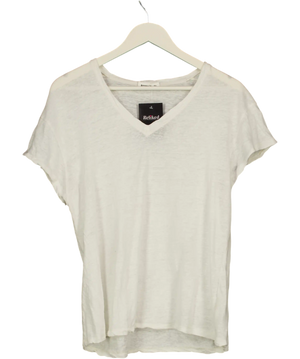 Acsense Studio White V Neck T Shirt UK M