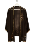 Brown & Gold Embellished Kimono Top UK 26