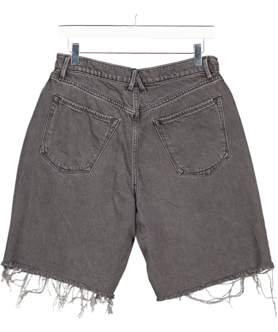 Good American Grey Good Extreme Barrel Shorts UK 6