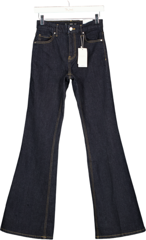 MANGO Indigo Blue Violet Flared High-rise Jeans UK 6