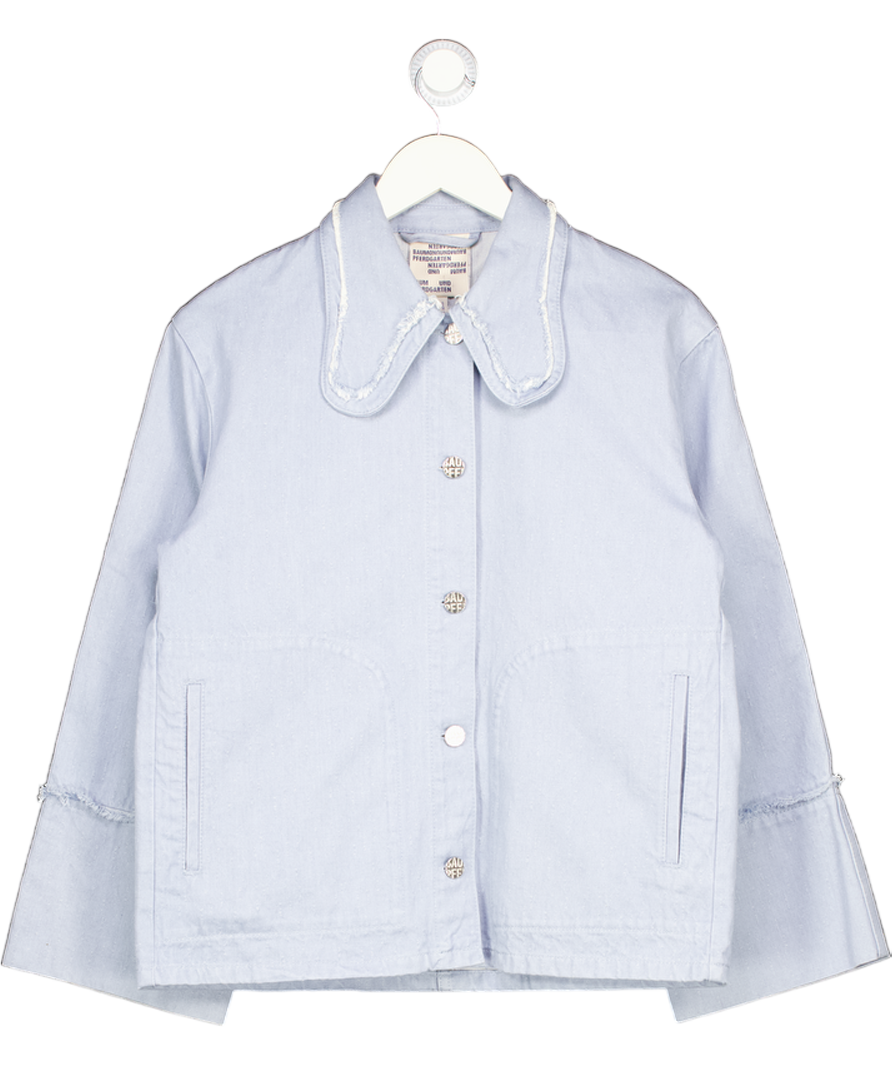 BAUM UND PFERDGARTEN Light Blue Denim Feature Collar Jacket UK 6