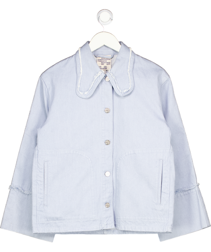 BAUM UND PFERDGARTEN Light Blue Denim Feature Collar Jacket UK 6