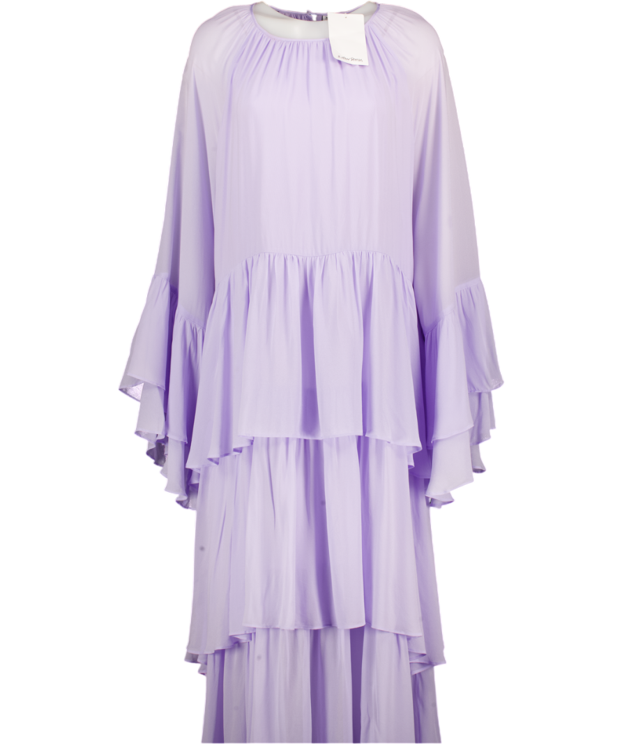 & OTHER STORIES Lilac Tiered Frill Detail Maxi Dress UK M